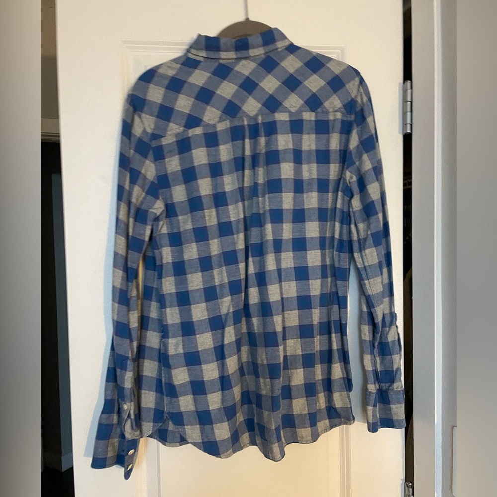 Jcrew Checkered Button Down Top, Size 6 - image 2
